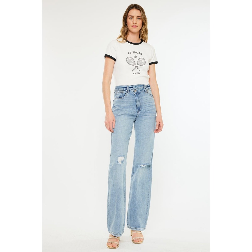 Kancan Wanda Ultra High‎ Rise 90's Straight Leg Jeans Blue Size 11/29